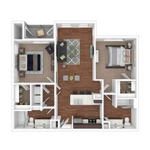 2 Bed 2 Bath 1080 SqFt (1035 Net) 3021 floor plan